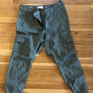 Loft Outlet Petite Green Cargo Crop Jogger
